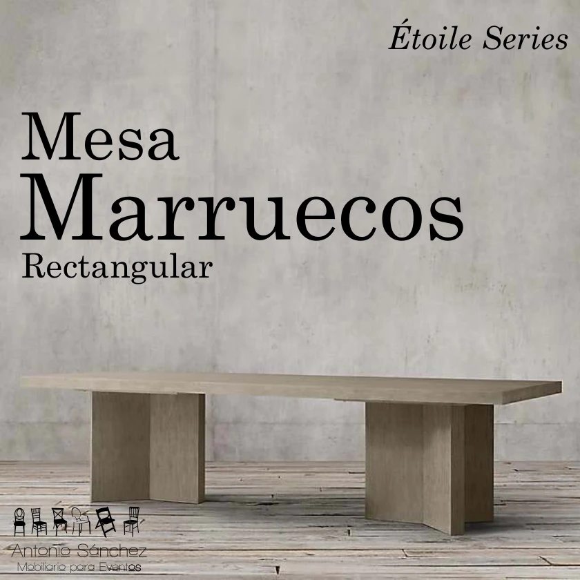Primera página del brochure: Mesa Marruecos