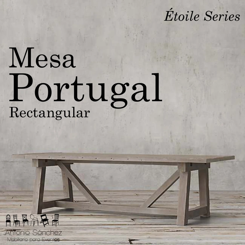 Primera página del brochure: Mesa Portugal