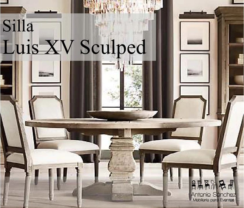 Primera página del brochure: Silla Luis XV Sculped