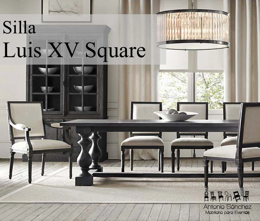 Primera página del brochure: Silla Luis XV Square